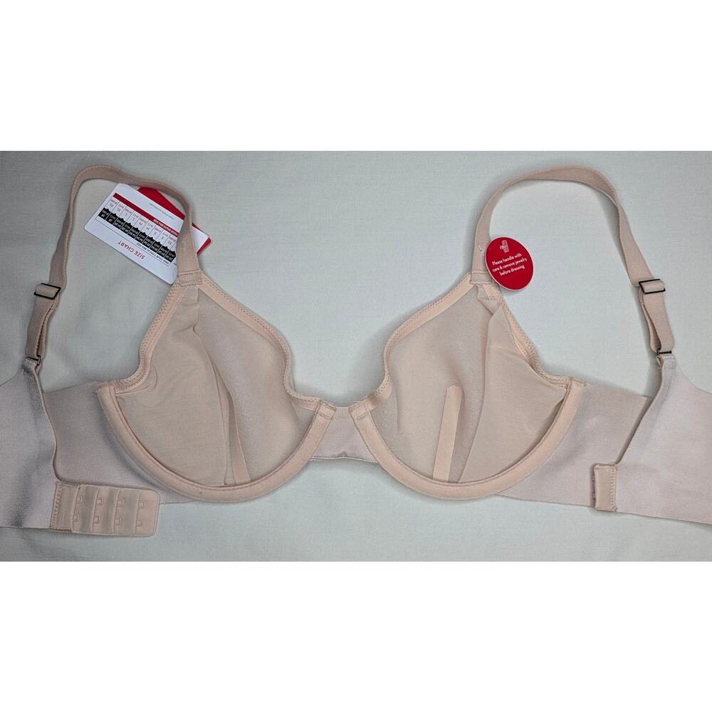 Spanx SheerFlex Fit To You Demi Underwire Bra NWT Large A-C Champagne Beige Chic - Picture 3 of 7